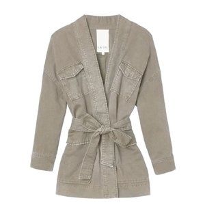 La Vie Rebecca Taylor Belted Twill Jacket Sz M